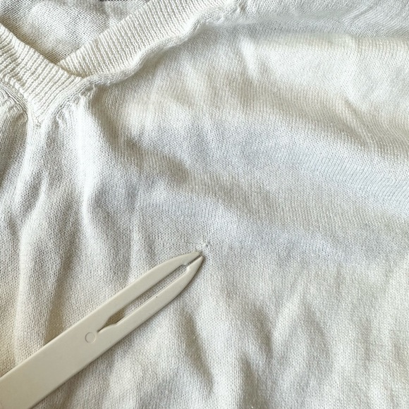 Lisa Todd Long Sleeve V Neck Sweater Size Small Cotton Silk Blend - Picture 6 of 7